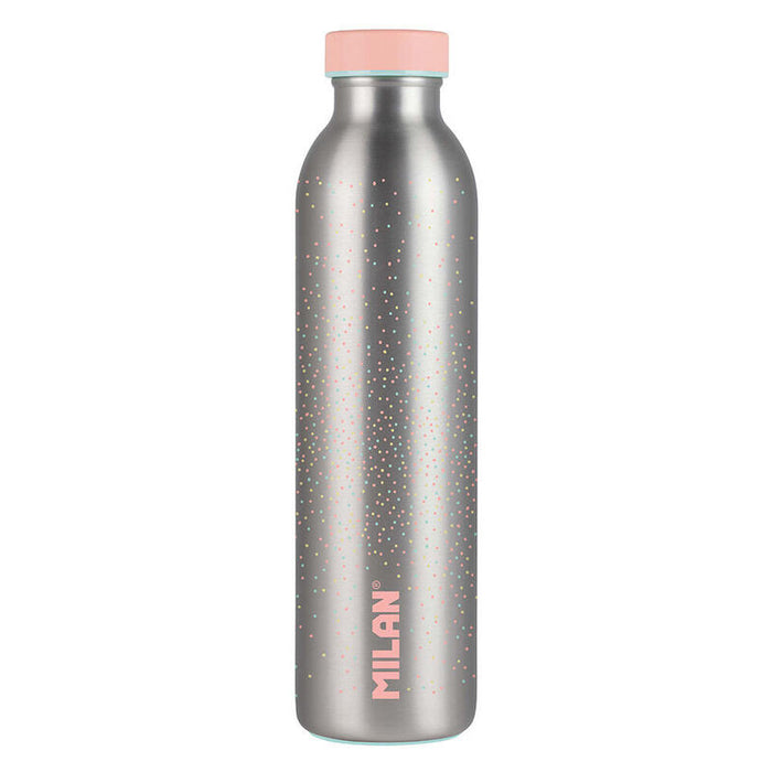 Botella Isotérmica De Acero Inoxidable 591ml Serie Silver, Rosa Milan