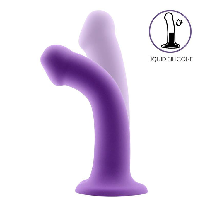 Dildo Bouncy Silicone Flexible Hiper Flexible 7.5 - 19 Cm Talla L Púrpura