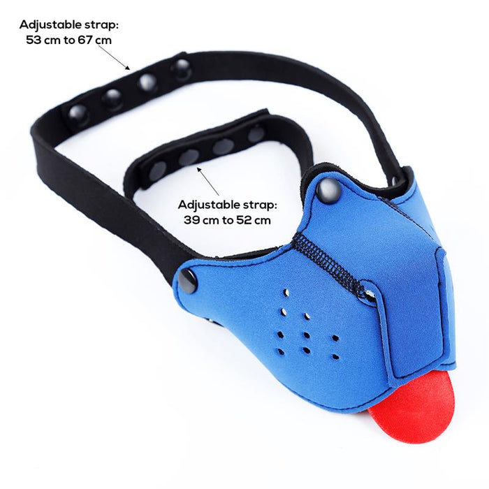 Bozal De Perro De Neopreno Desmontable Y Ajustable Azul
