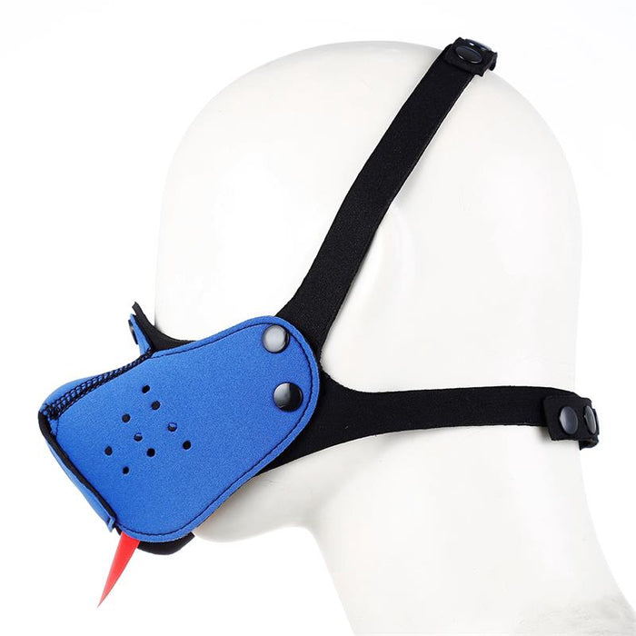 Bozal De Perro De Neopreno Desmontable Y Ajustable Azul