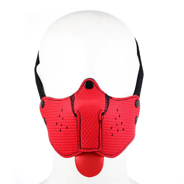 Bozal De Perro De Neopreno Desmontable Y Ajustable Rojo