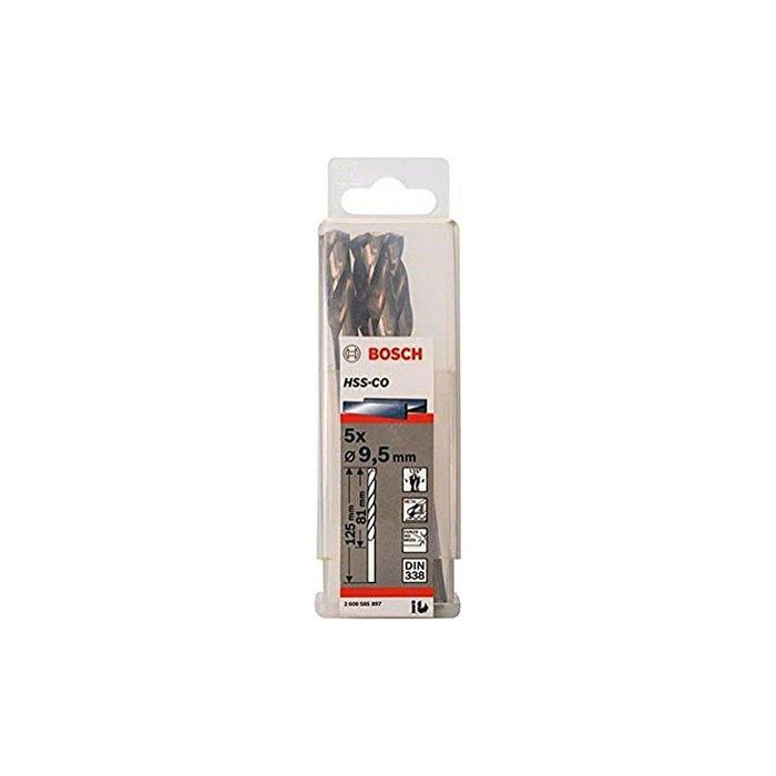 Broca Helicoidal Bosch Professional Hss-Co 9,5x81x125mm, Paquete De 5