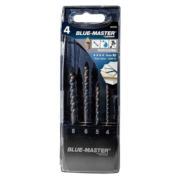 Brocas Profesionales En Punta De Lanza Md, Porcelánico Duro Ø4-5-6-8 Mm, Juego 4 Piezas
