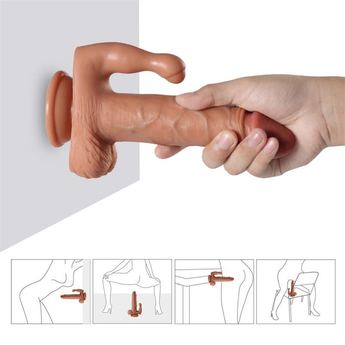 Brody Dildo Con 20 Modos De Vibración Y Estimulador De Clítoris