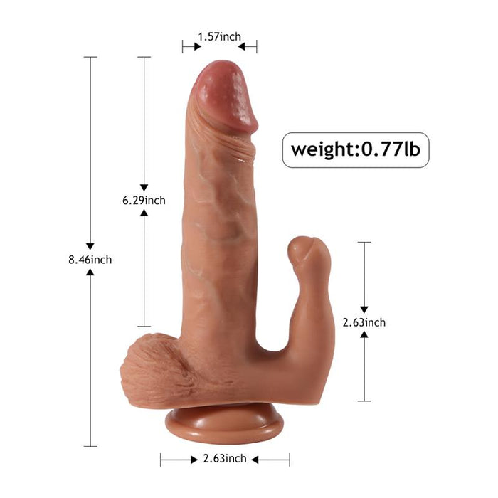 Brody Dildo Con 20 Modos De Vibración Y Estimulador De Clítoris