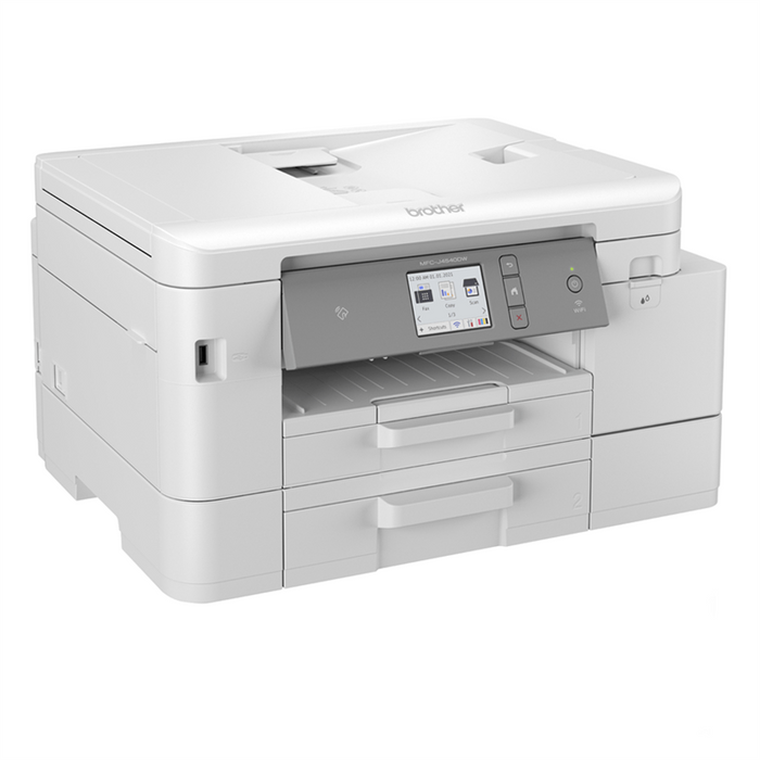 Brother Impresora Blanco Mfc-J4540dwxl Mfcj4540dwxlre1 4-In-1, A4, Wifi, 4800 X 1200 Dpi Impresora, 1200 X 2400 Dpi Copiadora, 1200 X 2400 Dpi Escáner, Lcd, 576 Mhz, 128 Mb, Lan, Nfc, Usb, 435 X 355 X 250 Mm, 23.4 Kg, Xl