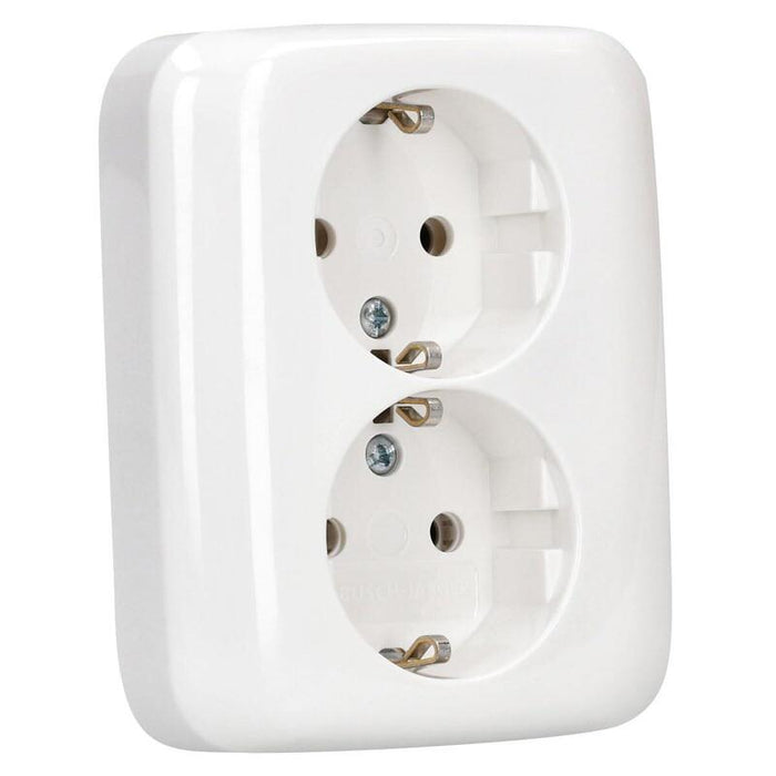 Busch Jaeger Bj 202 Euj-214 202 Euj-214 Schuko Doble Toma De Corriente