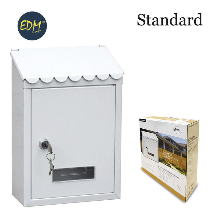 Buzon De Acero Modelo Standard Blanco 210 X 60 X 300 Mm