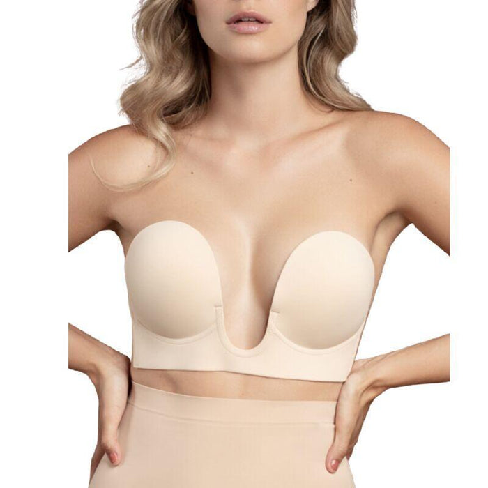 Bye-Bra - Sujetador Sin Asas En U Beige Copa D