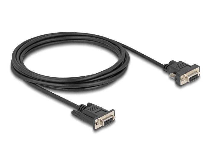 Delock 88239 Cable Serie Rs-232 D-Sub9 Hembra To D-Sub9 Hembra Conexión De Alimentación En El Pin 9 3 M