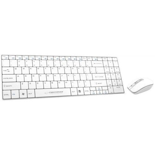EAN 5901299901991 - Esperanza EK122W teclado Ratón incluido RF inalámbrico QWERTY Blanco imagen 1