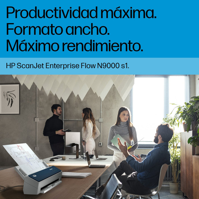 EAN 0198701400714 - HP ScanJet Enterprise Flow 9000 s1 Escáner alimentado con hojas 600 x 600 DPI A3 Azul, Blanco imagen 5