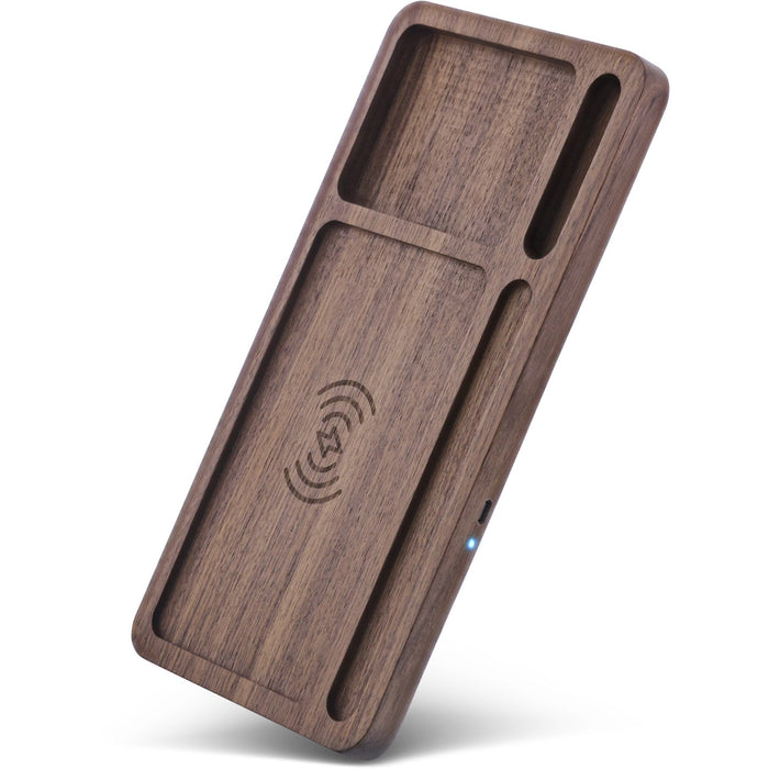 Inline® Woodcharge - Organizer With Integrated Qi Charging Surface