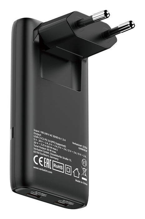 EAN 0023942323549 - Verbatim 32354 cargador de dispositivo móvil Portátil, Smartphone, Tableta Negro Corriente alterna Carga  imagen 1