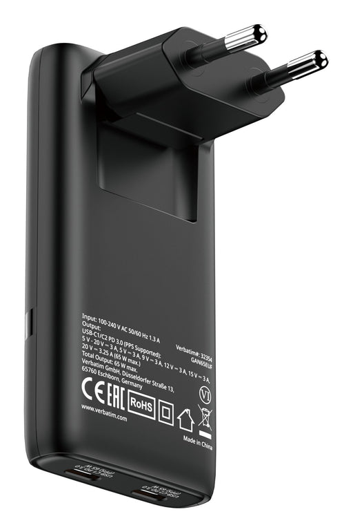 EAN 0023942323549 - Verbatim 32354 cargador de dispositivo móvil Portátil, Smartphone, Tableta Negro Corriente alterna Carga  imagen 1