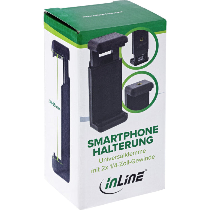 Soporte Universal Para Smartphone Inline Para Trípodes Selfie Stick Negro
