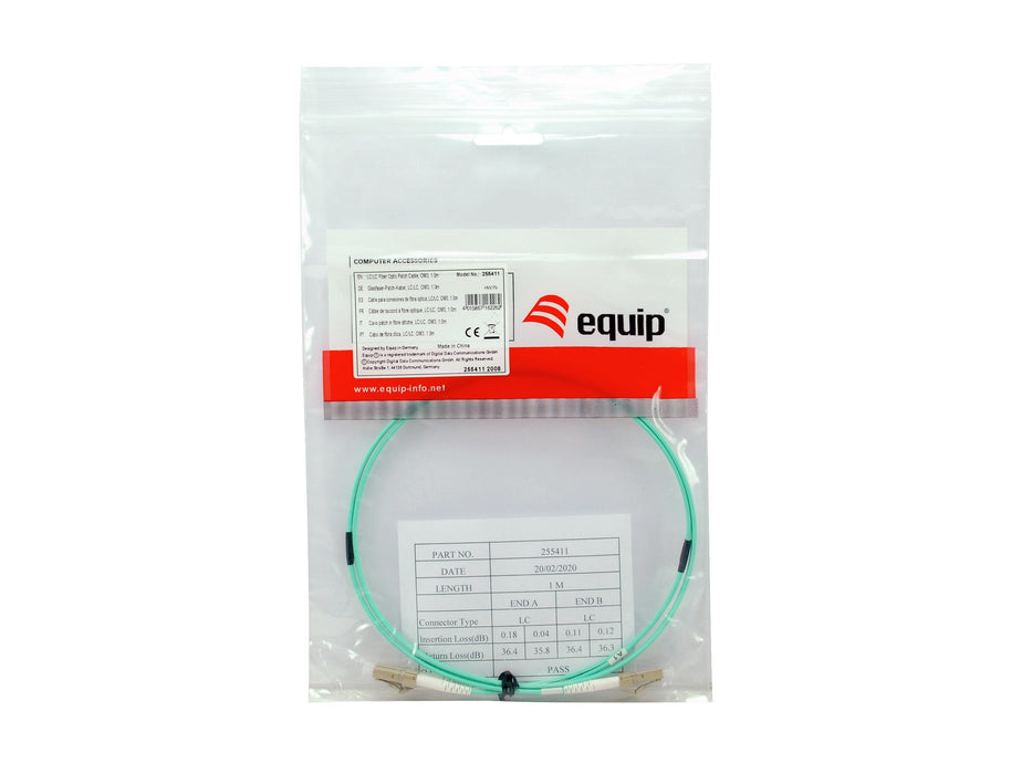 Equip Cable De Red Lc->Lc 25.00m Multimode Duplex Om3 Turquesa