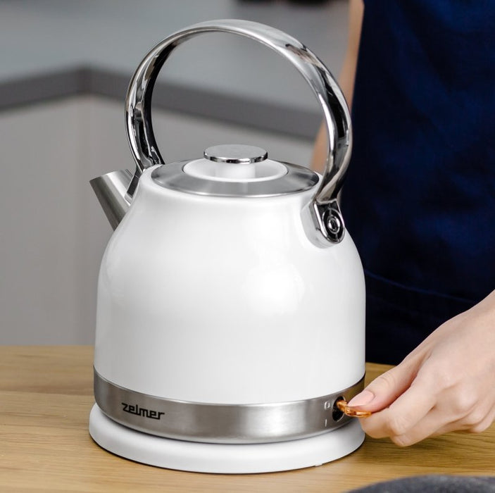 Tetera  Zelmer Zck7940 Eléctrica 1,5 L 2200 W Acero Inoxidable, Blanco