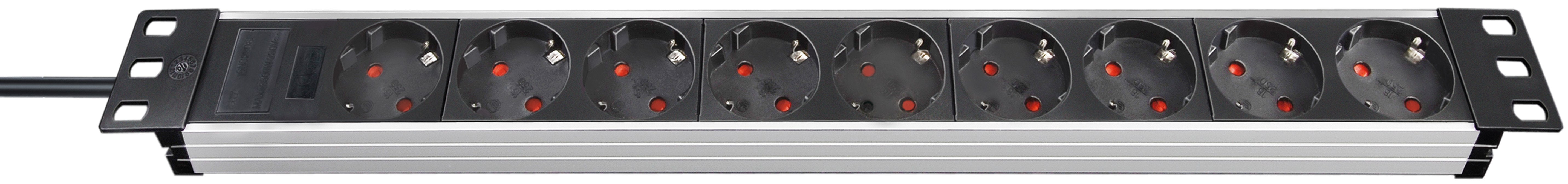 EAN 4007123592104 - Brennenstuhl 1390007009 base múltiple 2 m 9 salidas AC Aluminio, Negro imagen 1
