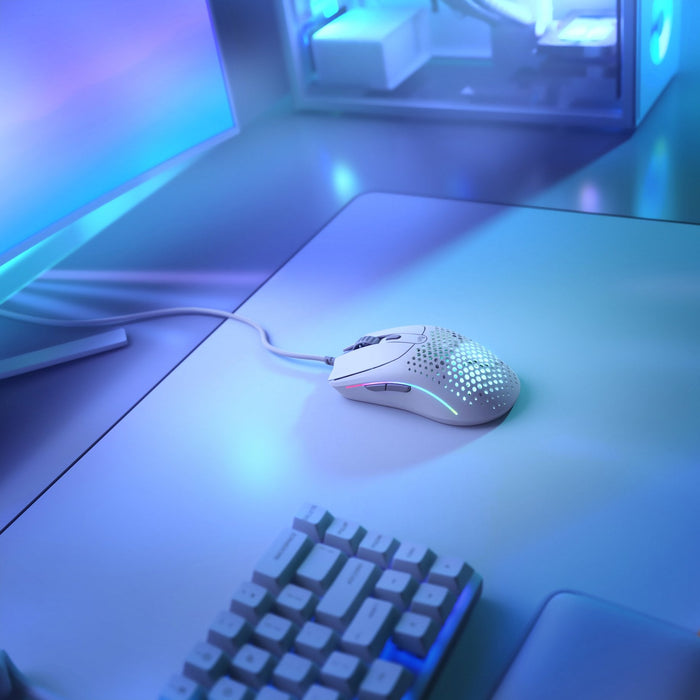 Raton  Glorious Model O 2 Usb Rgb Optical Gaming Mouse - Matte White [Glo-Ms-Ov2-Mw]