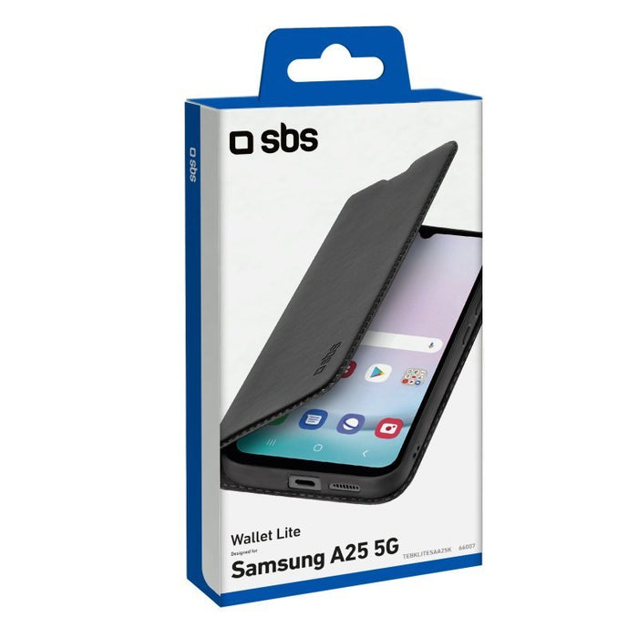 EAN 8018417466007 - SBS TEBKLITESAA25K funda para teléfono móvil 16,5 cm (6.5") Funda cartera Negro imagen 2