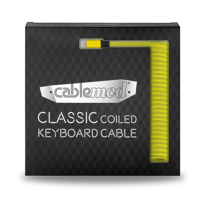 Cablemod Classic Coiled Keyboard Cable Usb-C A Usb Tipo A, Dominator Amarillo - 150cm