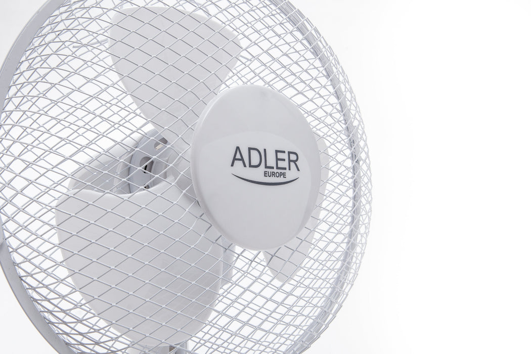 Adler Ad 7302 Desk Fan, Diameter 23cm, 2 Speed Settings, Up-Down Adjustment, Stable Base, Power 35w