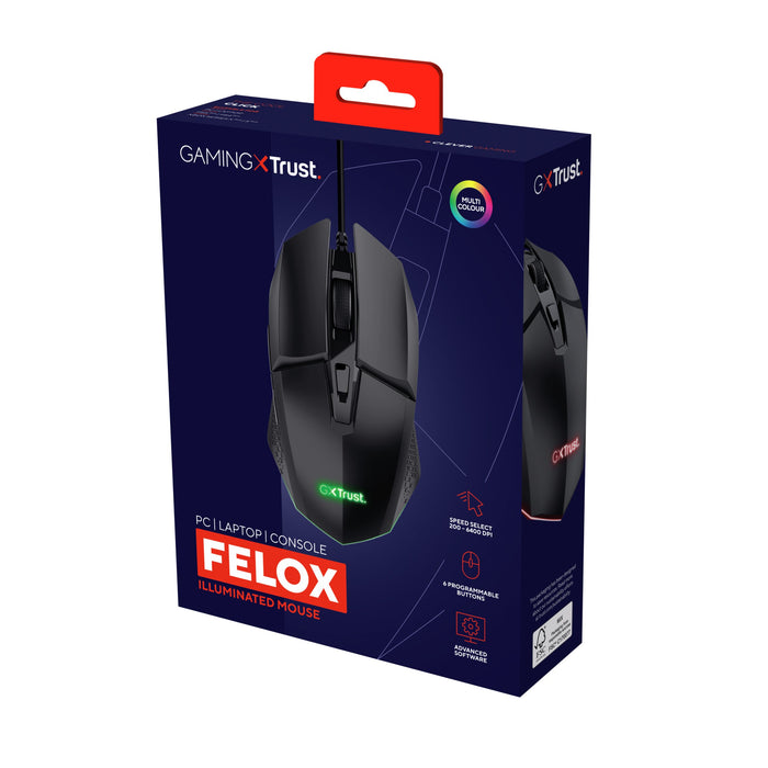 EAN 8713439250367 - Trust GXT 109 Felox ratón Juego mano derecha USB tipo A Óptico 6400 DPI imagen 6