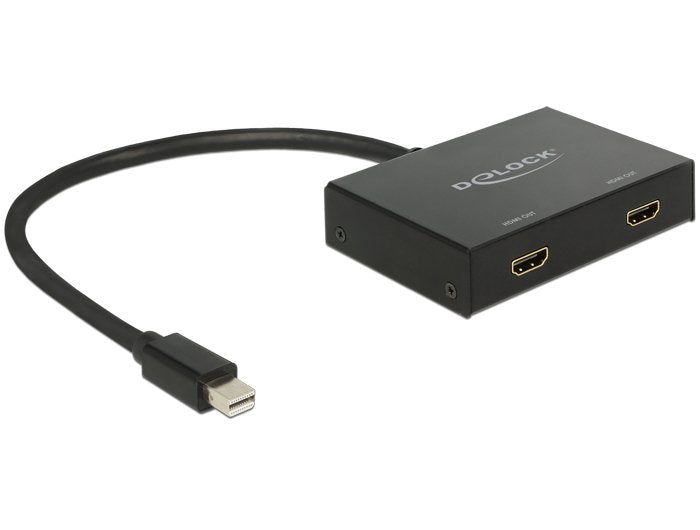 Delock 87696 Divisor Mini Displayport 1.2 1 X Entrada Mini Displayport > 2 X Salida Hdmi 4k