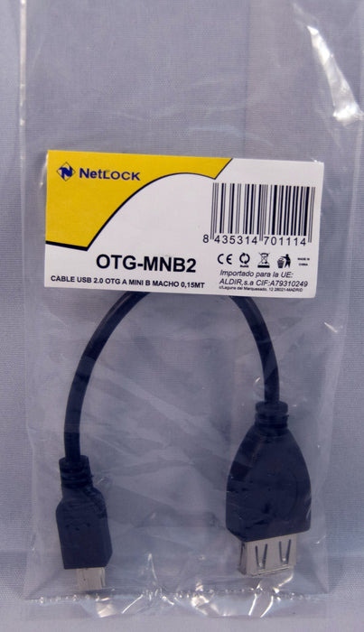 EAN 8435314701114 - Netlock OTG-MNB2 cable USB USB 2.0 0,15 m USB A Mini-USB B Negro imagen 3