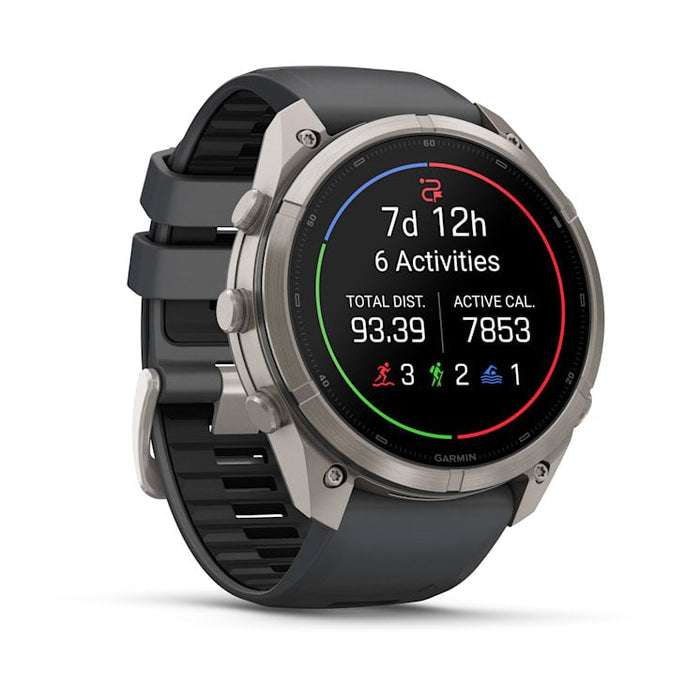 Garmin Fenix 9 Pro Titanio Con Correa De Silicona En Gris Smartwatch 51mm