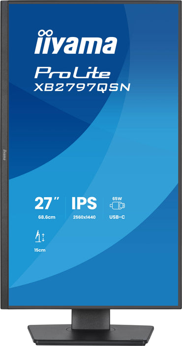 EAN 4948570125937 - iiyama ProLite XB2797QSN-B1 pantalla para PC 68,6 cm (27") 2560 x 1440 Pixeles Quad HD LCD Negro imagen 3