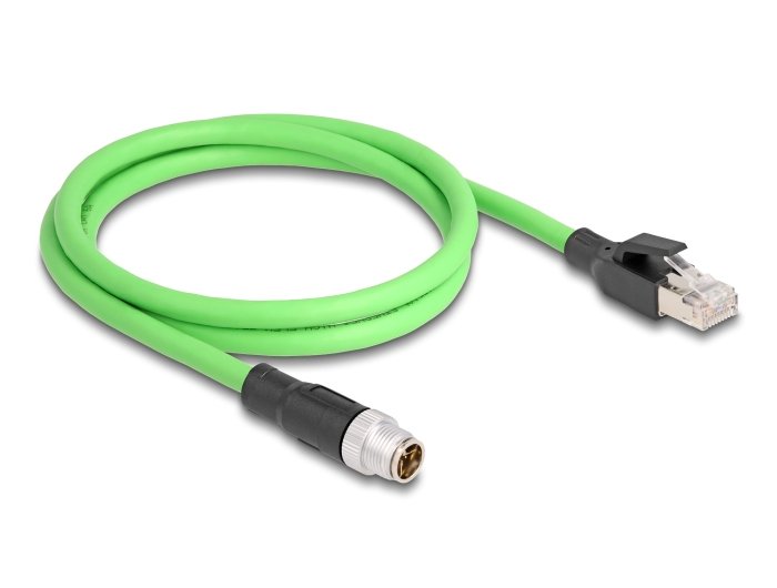 Delock 80442 Cable M12 Codificado X 8 Pin Macho A Rj45 Macho Pur (Tpu) 2 M