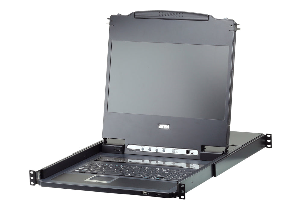 EAN 4710469345951 - ATEN CL6708MW consola de rack 43,9 cm (17.3") 1920 x 1080 Pixeles Metal, Plástico Negro 1U imagen 1