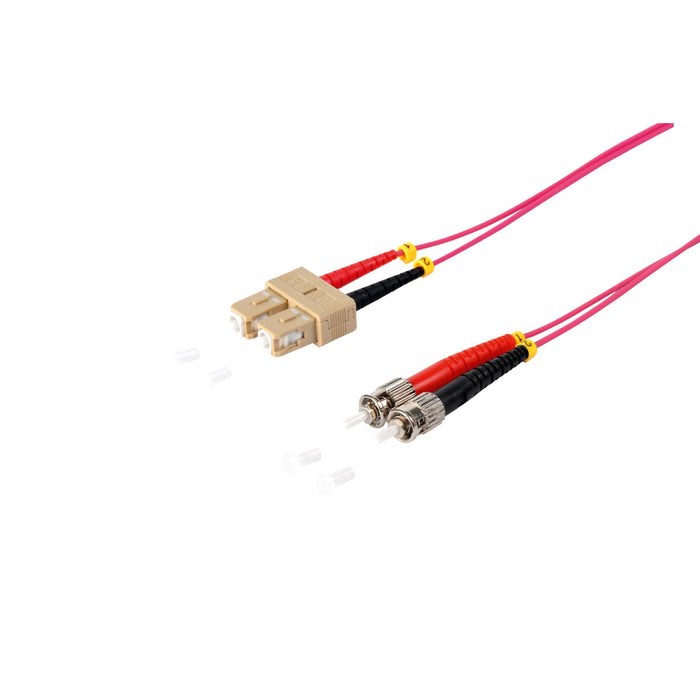 S-Impuls Duplex Cable De Red Sc Sc 50 125?, Om4 Violeta, 1,0m