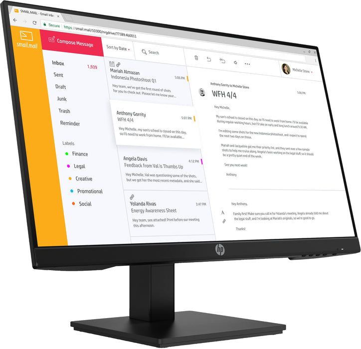 EAN 0193905753178 - HP P24h G4 FHD Monitor pantalla para PC 60,5 cm (23.8") 1920 x 1080 Pixeles Full HD LCD Negro imagen 5