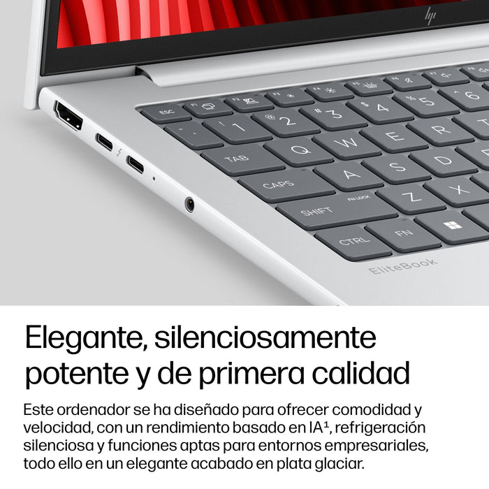 Hp Elitebook 8 G2a Notebook Next Gen Ai Copilot+ Pc Diseño De Bisagra En 169 Grados Amd Ryzen Ai 7 450 / Hasta 5.1 Ghz Win 11 Pro Radeon 860m 32 Gb Ram 1 Tb Ssd Nvme 14" Ips 1920 X 1200 Wi-Fi 7 Bluetooth 6.0 Nfc Plata Glaciar Kbd