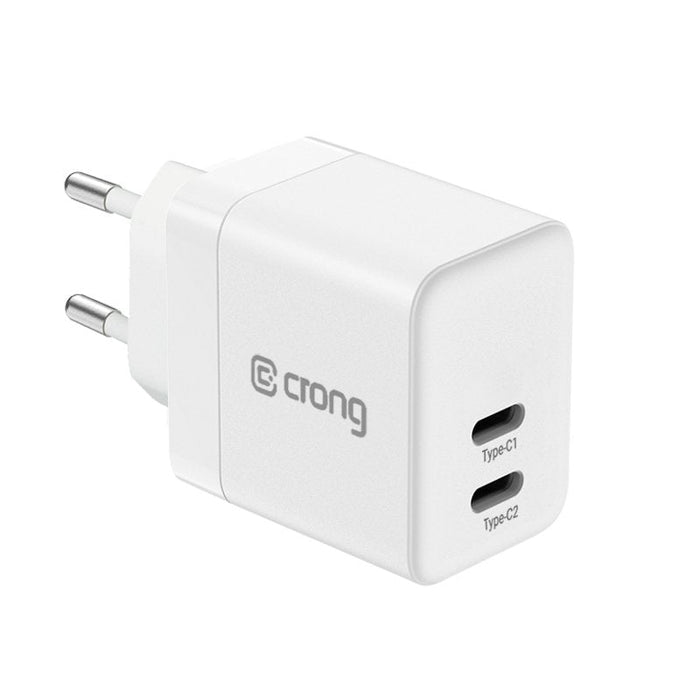 Ultra Compact Gan Ladowarka Sieciowa 2x Usb-C 35w Pd 3.0 Z Pps Biala