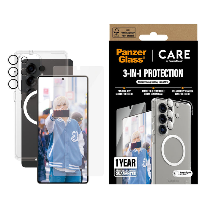 EAN 5715685016189 - PanzerGlass ® | CARE™ by ® 3-in-1 Bundle Samsung Galaxy S25 Ultra Protector de pantalla 1 pieza(s) imagen 2