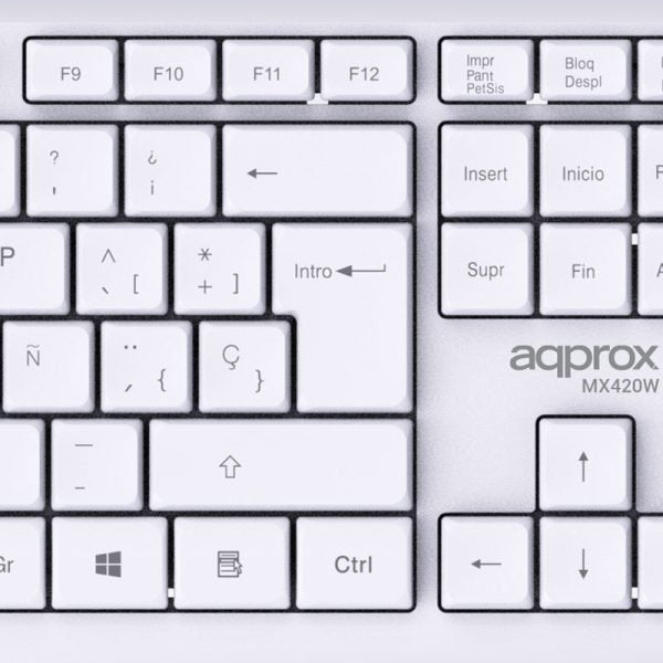 EAN 8435099535294 - Approx APPMX420W teclado Ratón incluido Hogar / Oficina RF inalámbrico QWERTY Español Blanco imagen 5
