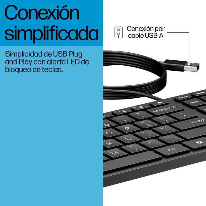EAN 5715063730812 - HP 320K Wired Keyboard teclado Oficina USB Negro imagen 7