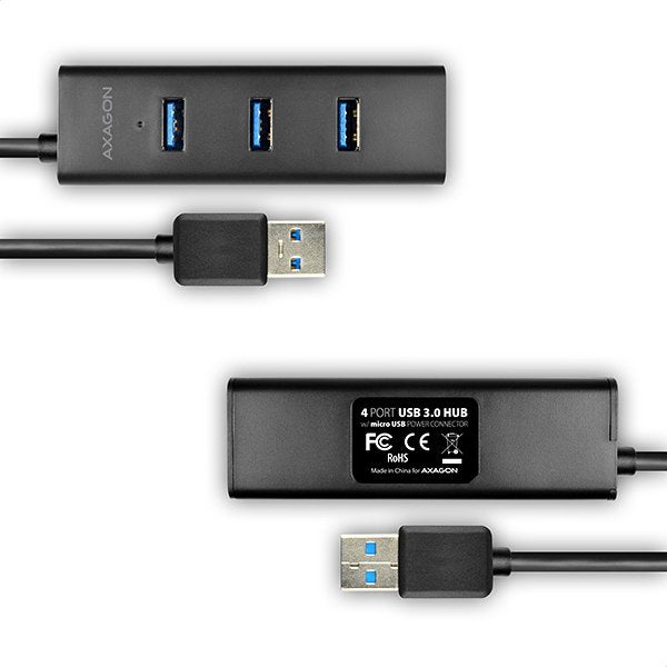 EAN 8595247903679 - Axagon HUE-S2BP hub de interfaz USB 3.2 Gen 1 (3.1 Gen 1) Type-A 5000 Mbit/s Negro imagen 4