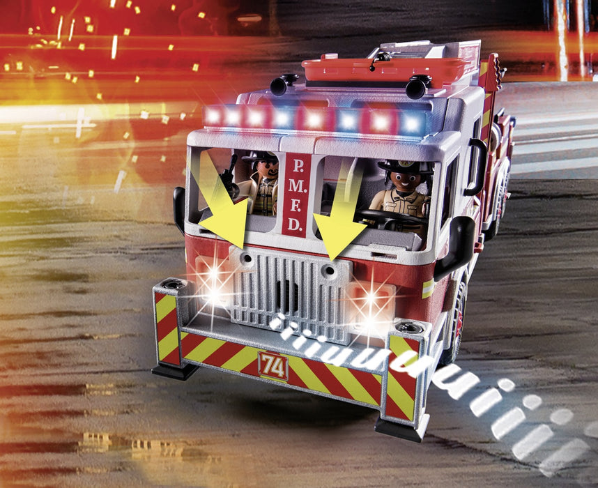 Playmobil Vehiculos De Rescate: Camion De Bomberos Con Escalera