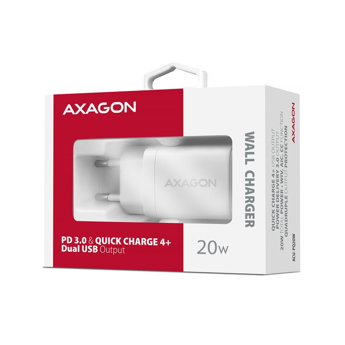 EAN 8595247907899 - Axagon ACU-PQ20W cargador de dispositivo móvil Universal Blanco Corriente alterna Carga rápida Interior imagen 10