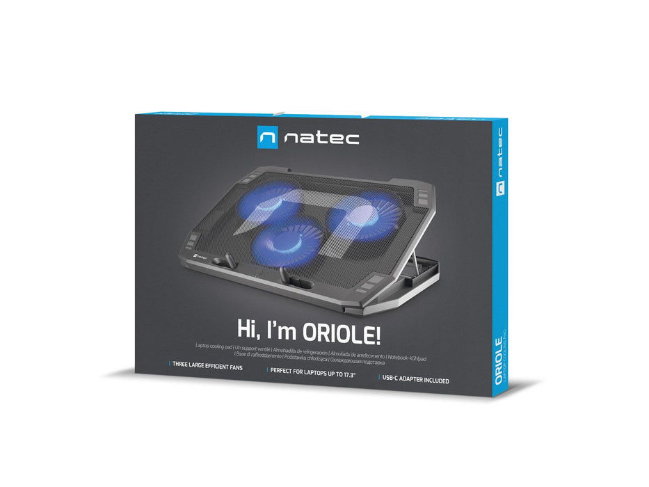 EAN 5901969435139 - NATEC Oriole almohadilla fría 43,9 cm (17.3") 1280 RPM Negro imagen 2