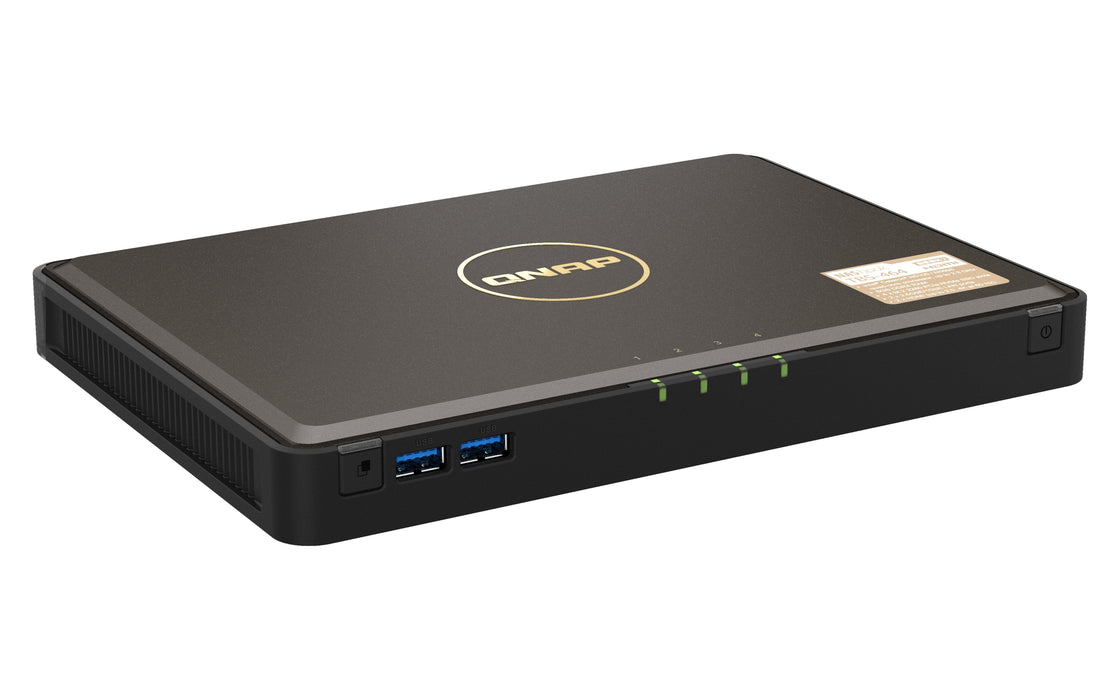 Qnaptbs-464 Nasbook Servidor Nas 4 Compartimentos Raid Raid 0 1 5 6 10 Ram 8gb 2.5 Gigabit Ethernet Iscsi Soporta