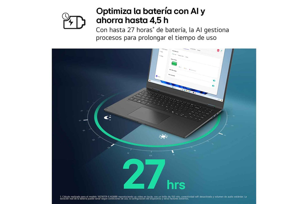 EAN 8806096571385 - LG Gram Pro 16Z90TR Copilot+ PC Intel Core Ultra 7 255H Portátil 40,6 cm (16") WQXGA 32 GB LPDDR5x-SDRAM  imagen 4