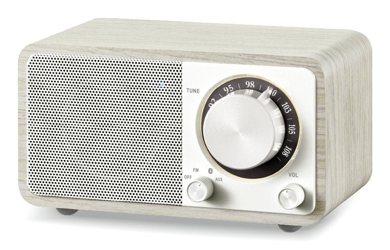 Sangean Wr-7 Plus Roble De Medianoche Radio Con Mueble De Madera Fm Bluetooth Aux