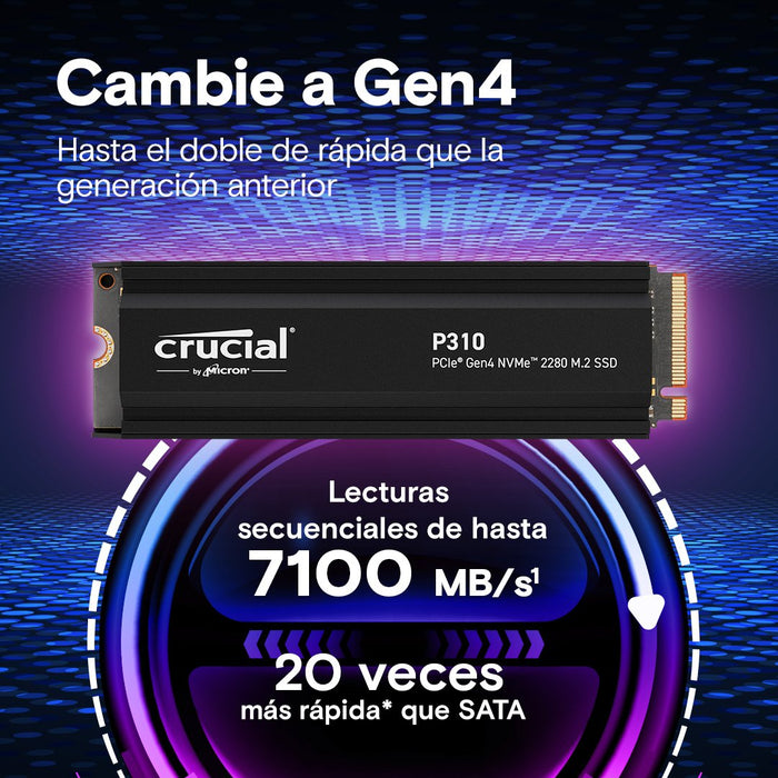 EAN 0649528944771 - Crucial P310 2 TB M.2 PCI Express 4.0 NVMe imagen 2