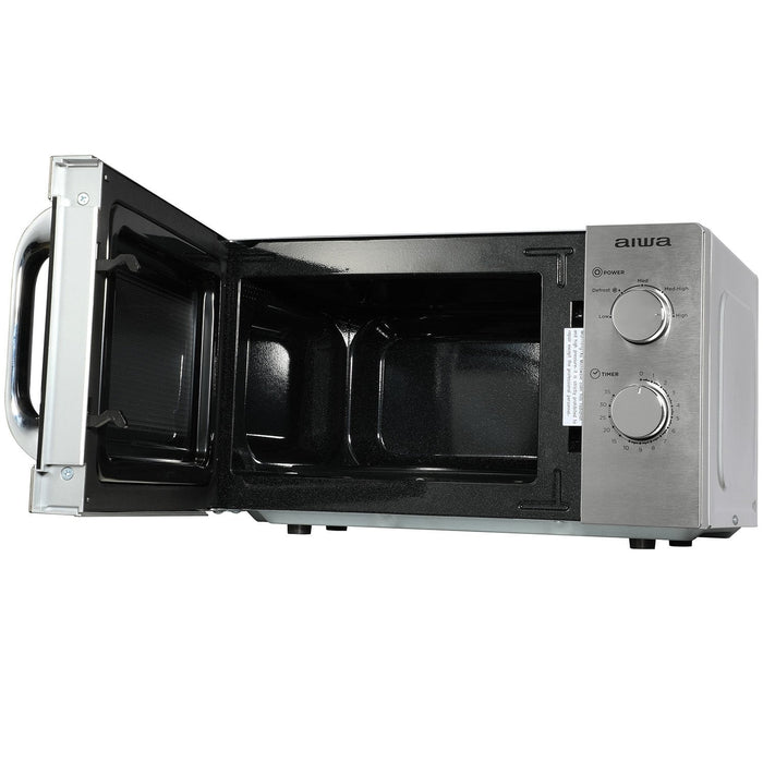 Microondas Aiwa Mw-200sl Frontal Acero Inox Capacidad 20l Potencia 700w